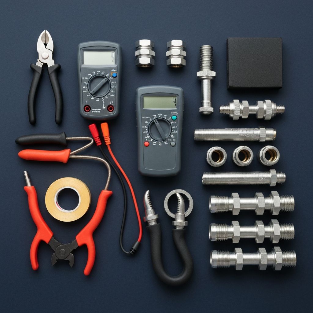 Professional electrical tools and equipment used by Elite Electrical Group